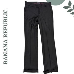 Banana Republic Black Dress Pants – Wool Blend Martin Fit, Size 4 Long, Lined